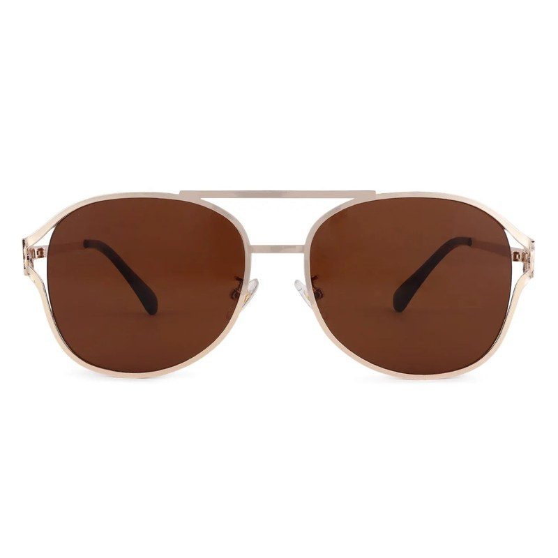 Glacior Brown Large Full Rim Oval Sunglasses for Women — Hashtag Eyewears