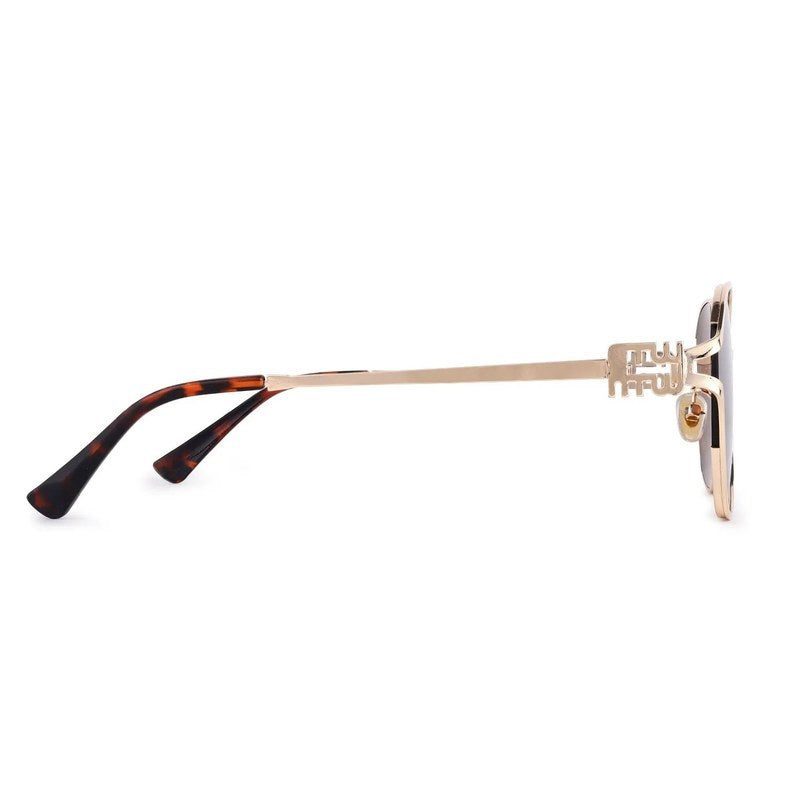 Glacior Brown Large Full Rim Oval Sunglasses for Women — Hashtag Eyewears
