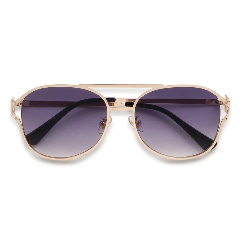 Glacior | Gradient Purple Large Full Rim Oval Sunglasses for Women [UV-protected]