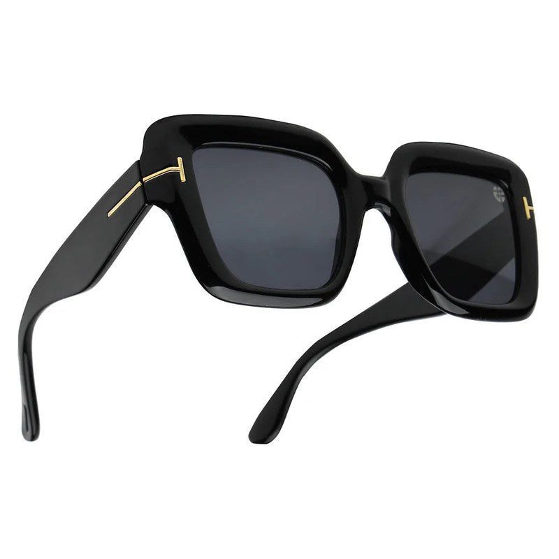 GlareGuard Black Medium Full Rim Square Sunglasses for Men & Women — Hashtag Eyewears