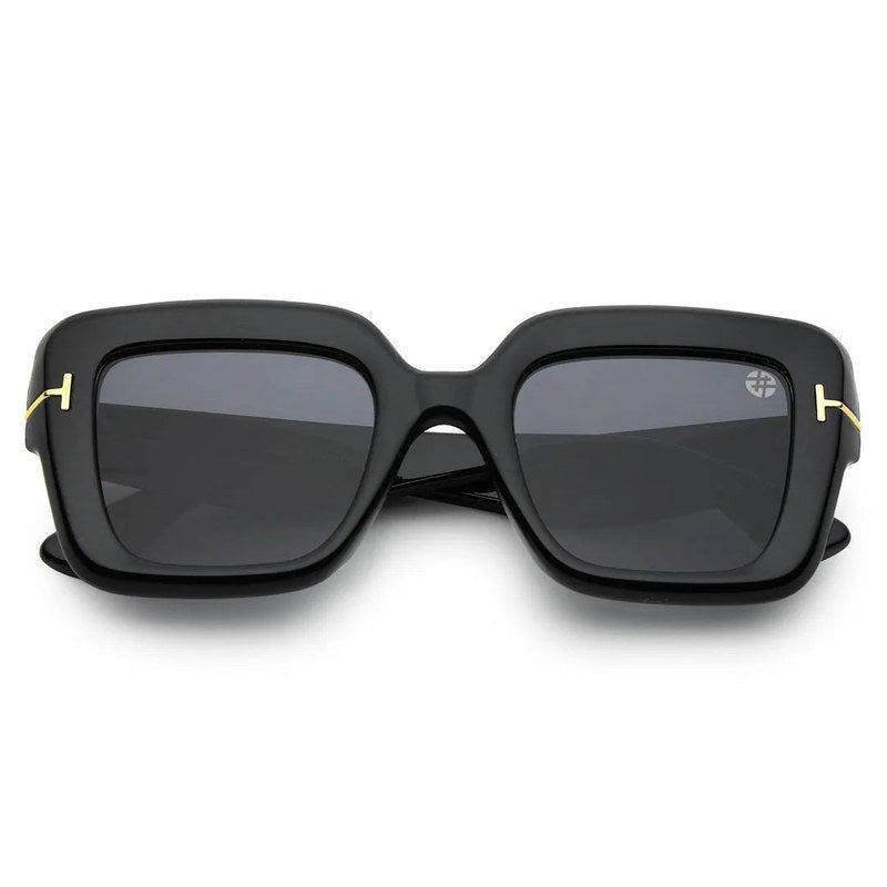GlareGuard Black Medium Full Rim Square Sunglasses for Men & Women — Hashtag Eyewears