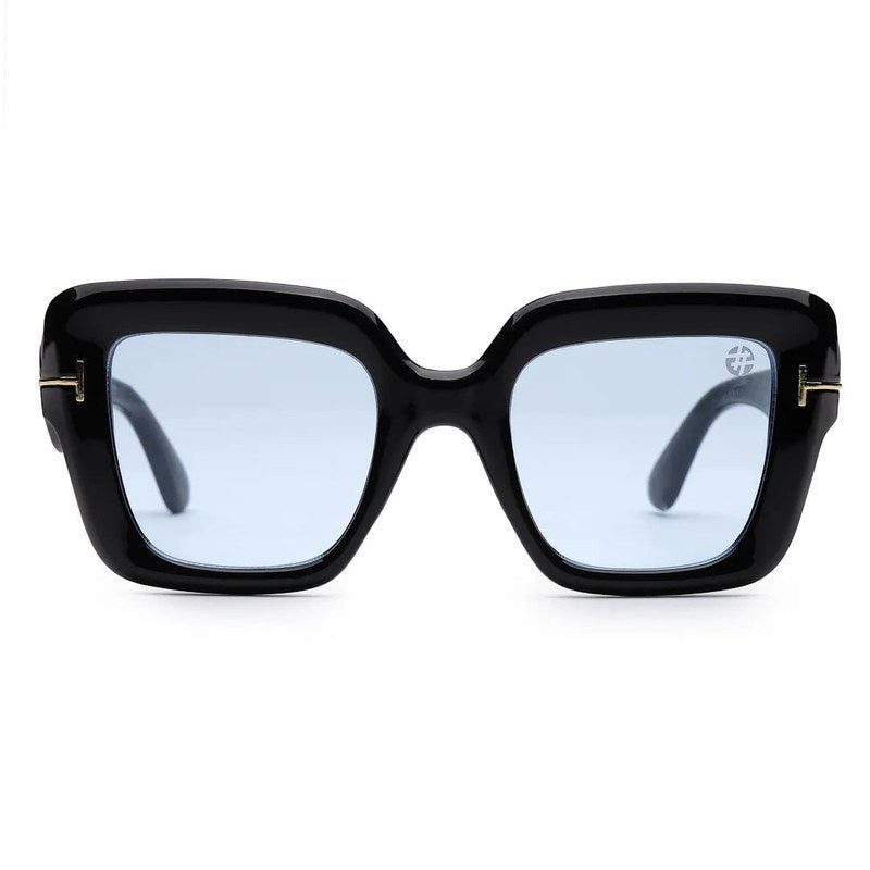 GlareGuard Light Blue Medium Full Rim Square Sunglasses for Men & Women — Hashtag Eyewears