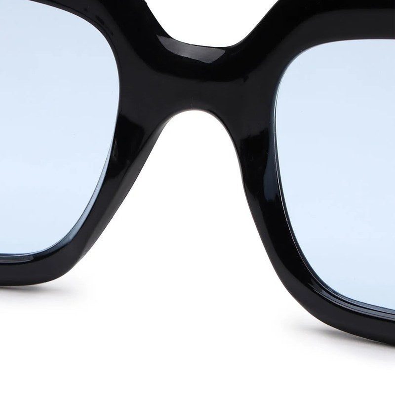 GlareGuard Light Blue Medium Full Rim Square Sunglasses for Men & Women — Hashtag Eyewears