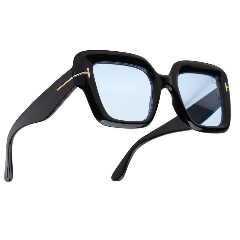 GlareGuard Light Blue Medium Full Rim Square Sunglasses for Men & Women — Hashtag Eyewears