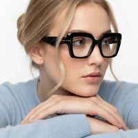 GlareGuard Transparent Medium Full Rim Square Sunglasses for Men & Women — Hashtag Eyewears