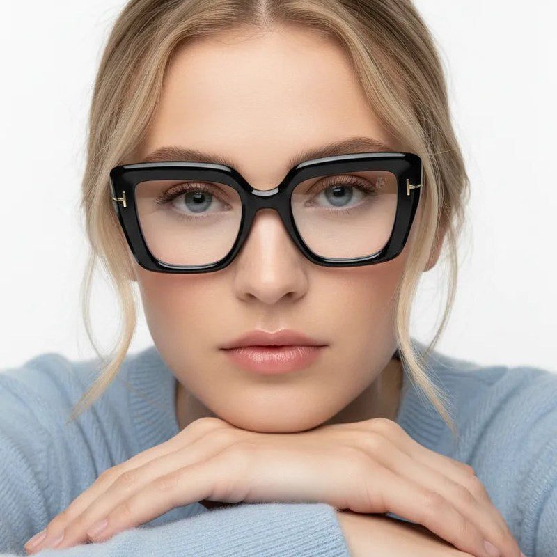 GlareGuard Transparent Medium Full Rim Square Sunglasses for Men & Women — Hashtag Eyewears