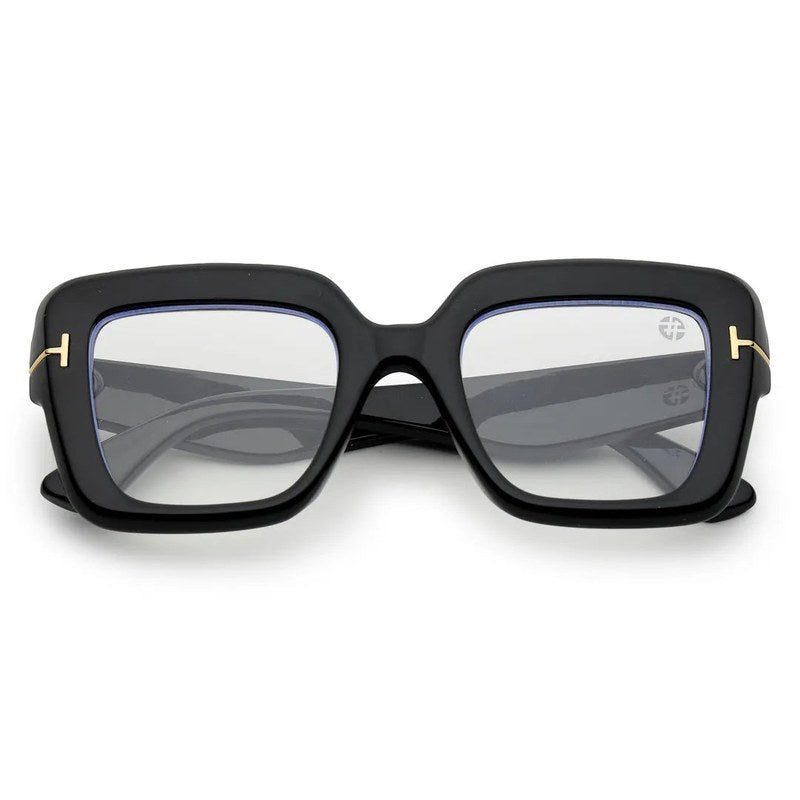 GlareGuard Transparent Medium Full Rim Square Sunglasses for Men & Women — Hashtag Eyewears