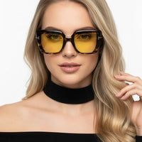 GlareGuard Yellow Medium Full Rim Square Sunglasses for Men & Women — Hashtag Eyewears