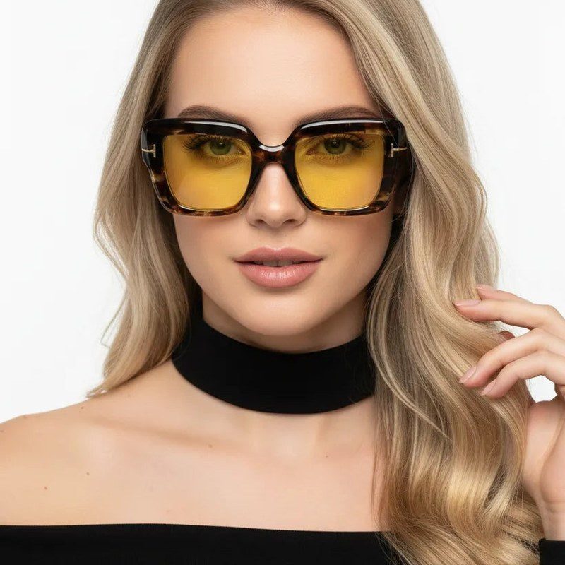 GlareGuard Yellow Medium Full Rim Square Sunglasses for Men & Women — Hashtag Eyewears