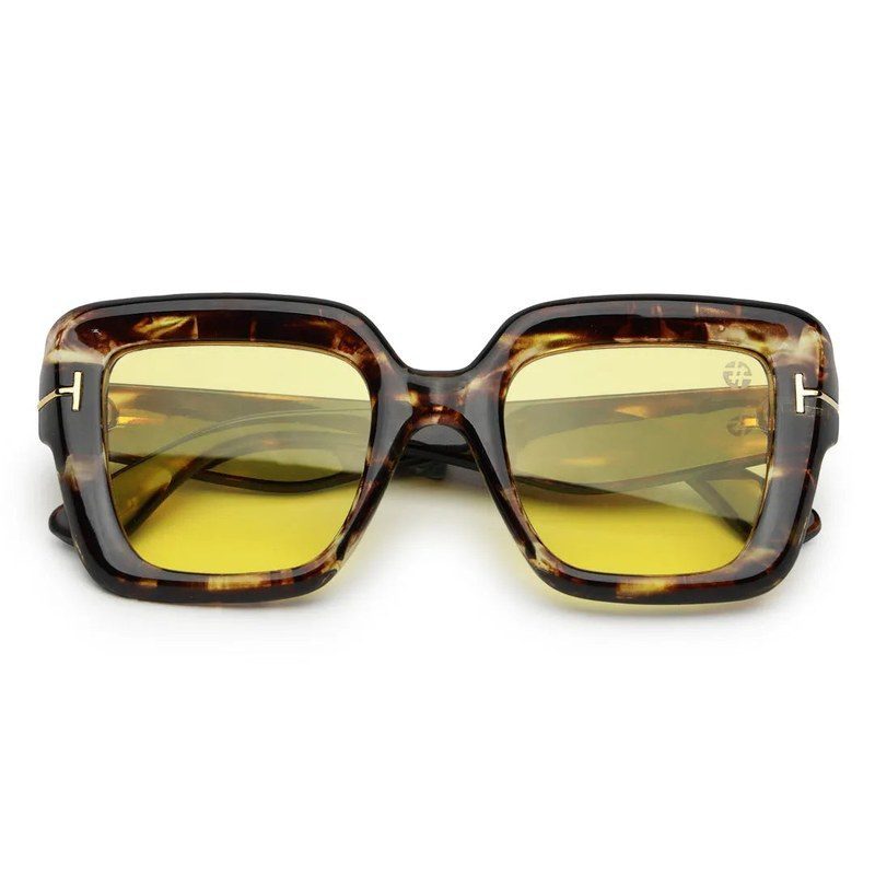 GlareGuard Yellow Medium Full Rim Square Sunglasses for Men & Women — Hashtag Eyewears