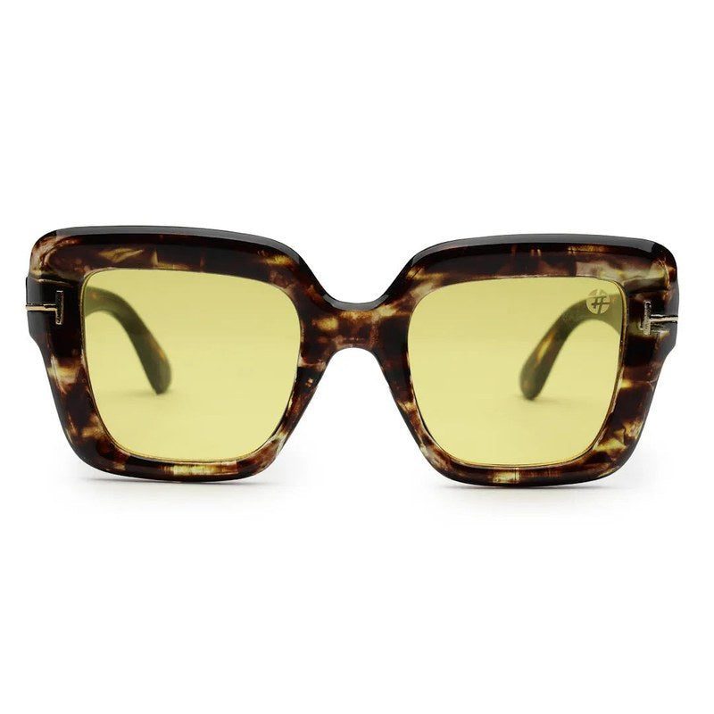 GlareGuard Yellow Medium Full Rim Square Sunglasses for Men & Women — Hashtag Eyewears