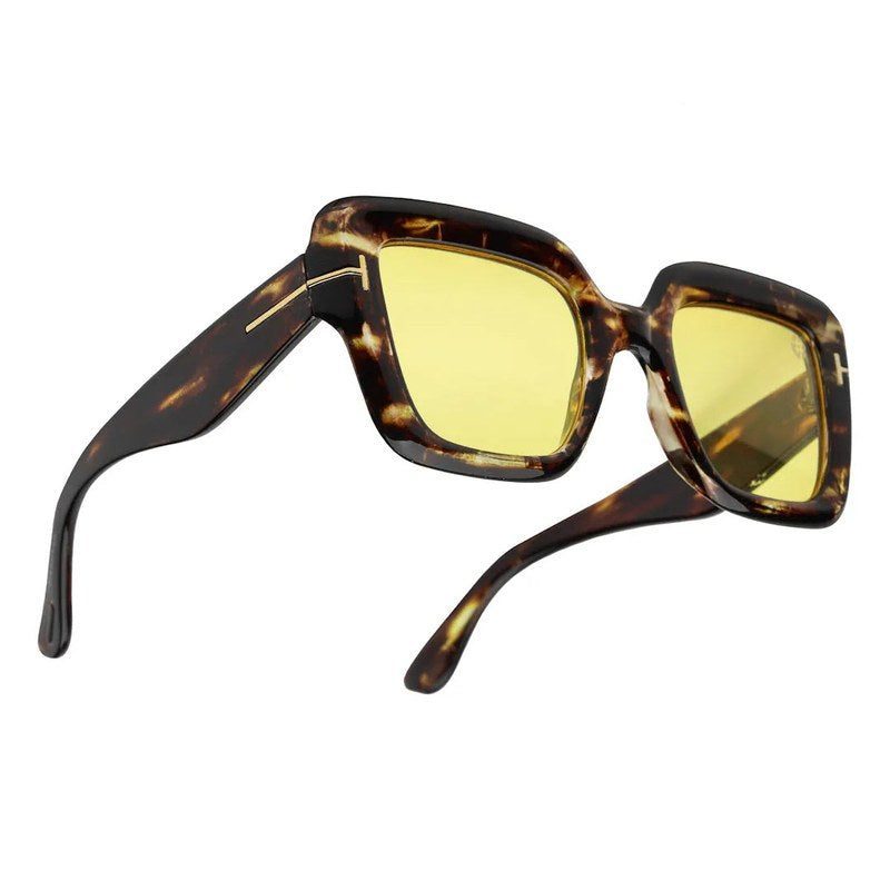 GlareGuard Yellow Medium Full Rim Square Sunglasses for Men & Women — Hashtag Eyewears