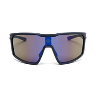 GlareX | Blue & Sky Blue Large Full Rim Shield Sports Sunglasses for Men & Women [UV-protected]