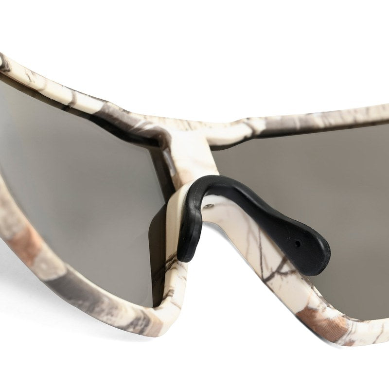 GlareX White Greay Textured Large Full Rim Shield Sports Sunglasses for Men & Women — Hashtag Eyewears
