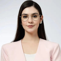 Gravion | Black & Golden Medium Full Rim Aviator Computer Glasses for Men & Women [Blue Block]