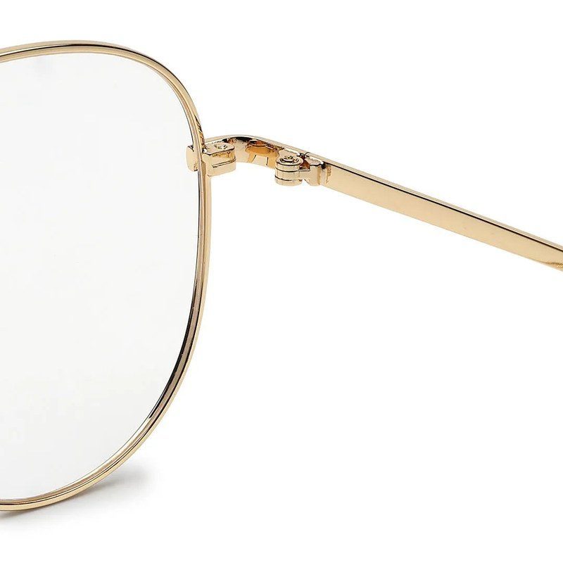 Gravion | Black & Golden Medium Full Rim Aviator Computer Glasses for Men & Women [Blue Block]