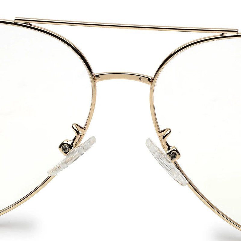 Gravion Black & Golden Medium Full Rim Aviator Computer Glasses for Men & Women — Hashtag Eyewears