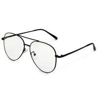 Gravion | Black Medium Full Rim Aviator Computer Glasses for Men & Women [Blue Block]