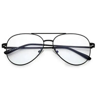 Gravion | Black Medium Full Rim Aviator Computer Glasses for Men & Women [Blue Block]