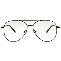 Gravion | Black Medium Full Rim Aviator Computer Glasses for Men & Women [Blue Block]