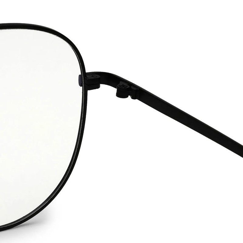 Gravion Black Medium Full Rim Aviator Computer Glasses for Men & Women — Hashtag Eyewears