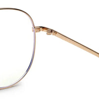 Gravion | Golden Medium Full Rim Aviator Computer Glasses for Men & Women [Blue Block]