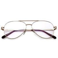 Gravion | Golden Medium Full Rim Aviator Computer Glasses for Men & Women [Blue Block]