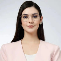 Gravion | Golden Medium Full Rim Aviator Computer Glasses for Men & Women [Blue Block]