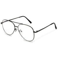 Gravion | Grey Medium Full Rim Aviator Computer Glasses for Men & Women [Blue Block]