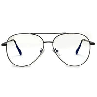 Gravion | Grey Medium Full Rim Aviator Computer Glasses for Men & Women [Blue Block]