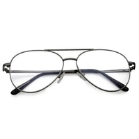 Gravion | Grey Medium Full Rim Aviator Computer Glasses for Men & Women [Blue Block]