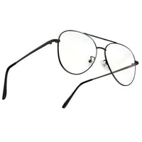 Gravion | Grey Medium Full Rim Aviator Computer Glasses for Men & Women [Blue Block]
