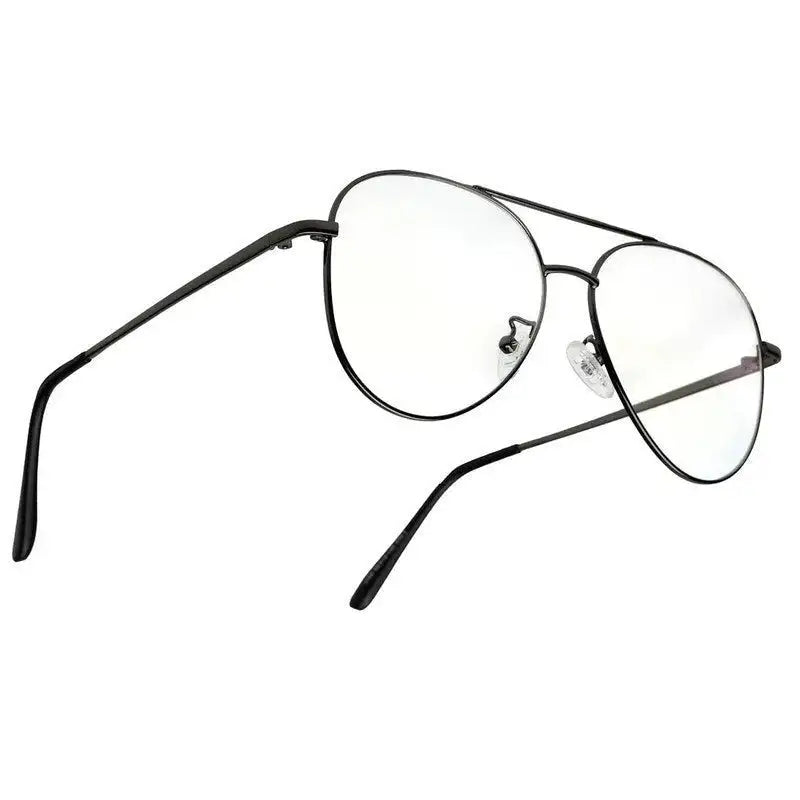 Gravion | Grey Medium Full Rim Aviator Computer Glasses for Men & Women [Blue Block]