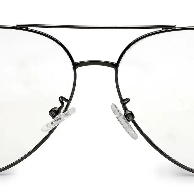 Gravion | Grey Medium Full Rim Aviator Computer Glasses for Men & Women [Blue Block]