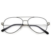 Gravion | Silver & Black Medium Full Rim Aviator Computer Glasses for Men & Women [Blue Block]