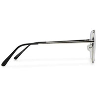 Gravion | Silver & Black Medium Full Rim Aviator Computer Glasses for Men & Women [Blue Block]