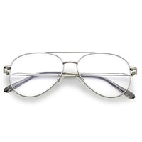 Gravion Silver Medium Full Rim Aviator Computer Glasses for Men & Women — Hashtag Eyewears