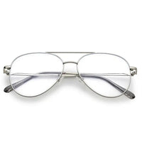 Gravion | Silver Medium Full Rim Aviator Computer Glasses for Men & Women [Blue Block]