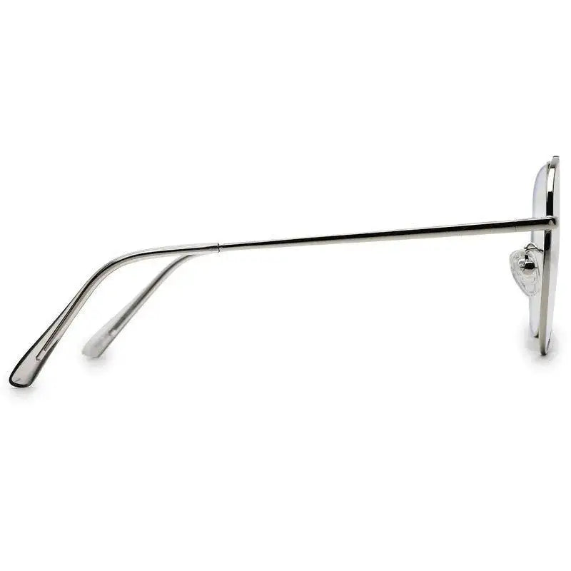 Gravion | Silver Medium Full Rim Aviator Computer Glasses for Men & Women [Blue Block]