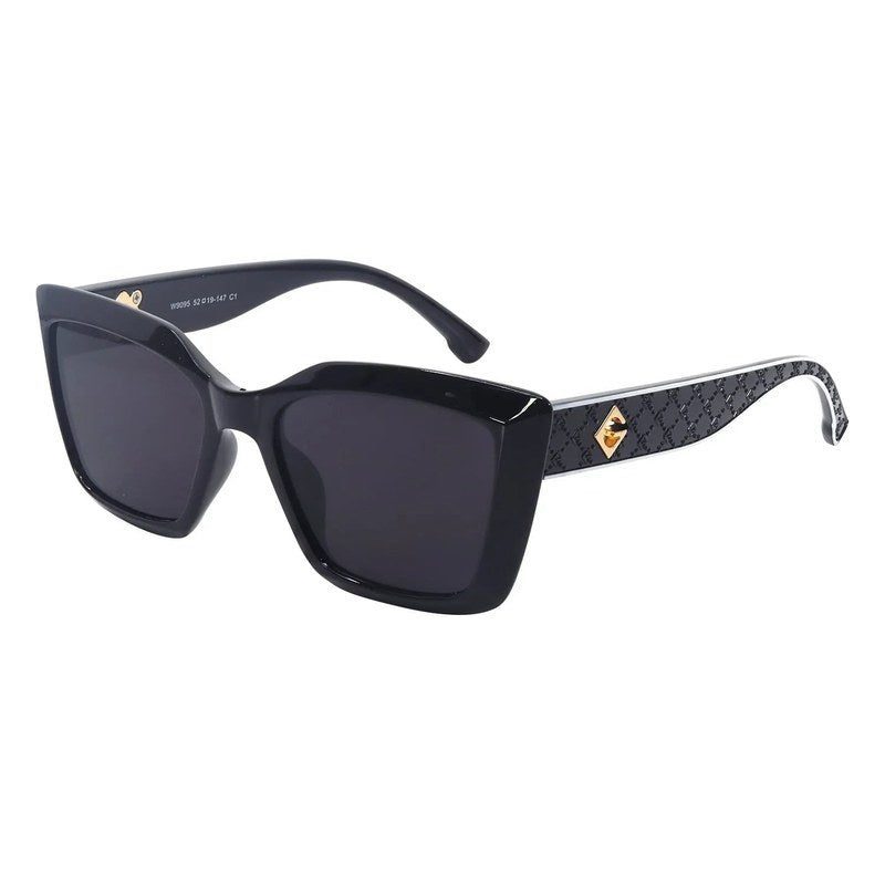 Gravon Black Large Full Rim Wayfarer Sunglasses for Women — Hashtag Eyewears