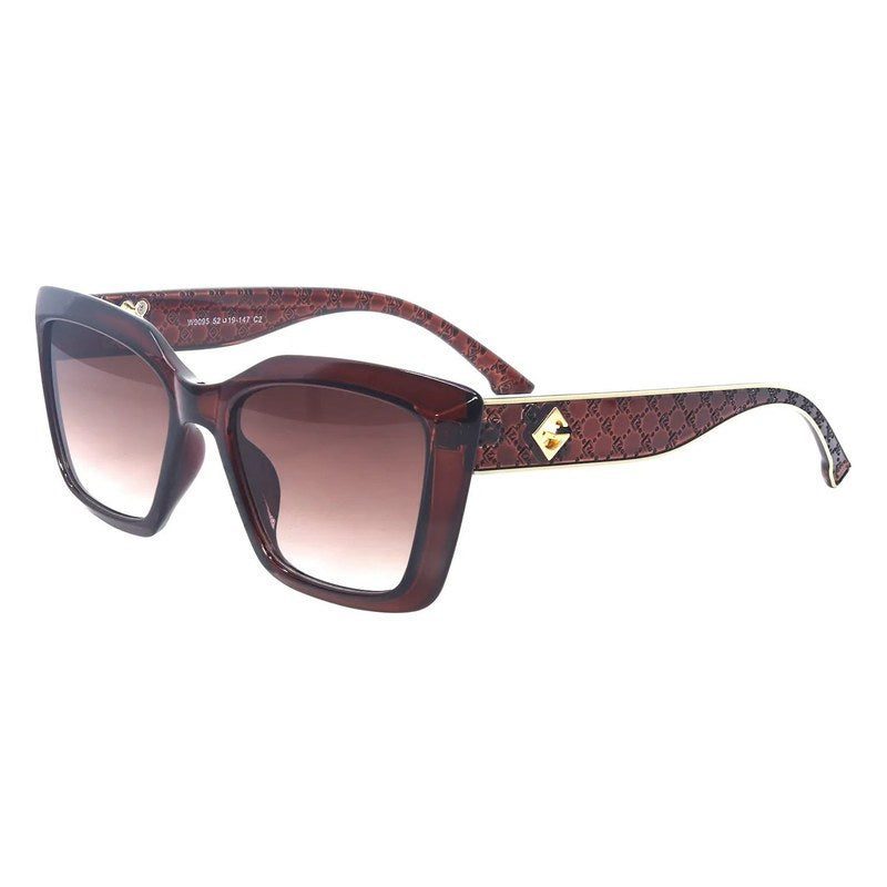 Gravon Brown Large Full Rim Wayfarer Sunglasses for Women — Hashtag Eyewears