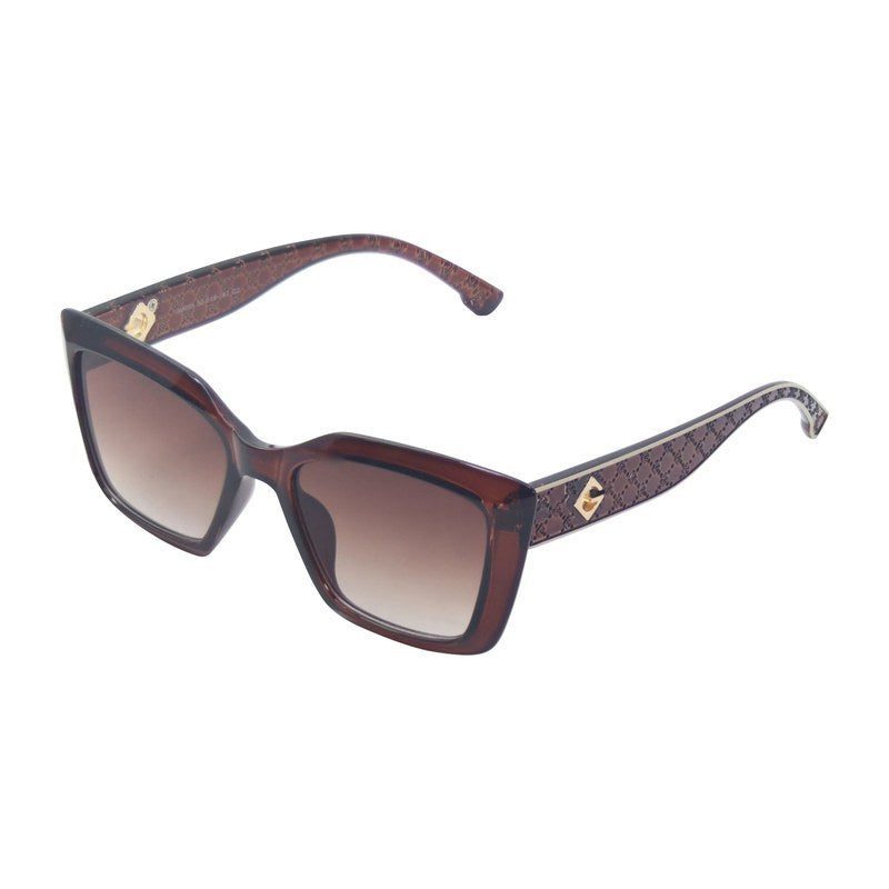 Gravon | Brown Large Full Rim Wayfarer Sunglasses for Women [UV-protected]