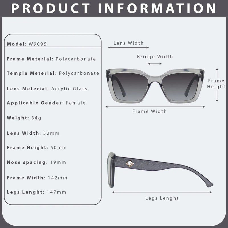 Gravon Grey Large Full Rim Wayfarer Sunglasses for Women — Hashtag Eyewears