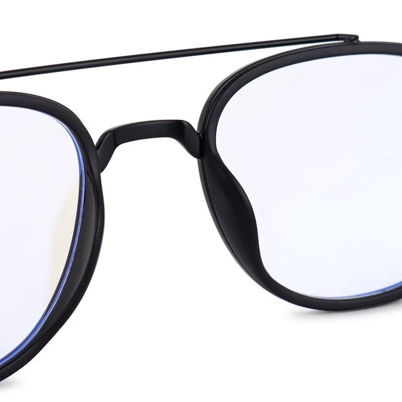 Grexar | Black Medium Full Rim Square Clip-on for Men & Women [UV-protected]