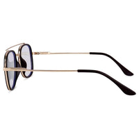 Grexar Golden & Brown Medium Full Rim Square Clip-on for Men & Women — Hashtag Eyewears