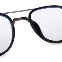 Grexar Grey & Black Medium Full Rim Square Clip-on for Men & Women — Hashtag Eyewears
