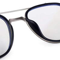 Grexar Silver & Black Medium Full Rim Square Clip-on for Men & Women — Hashtag Eyewears