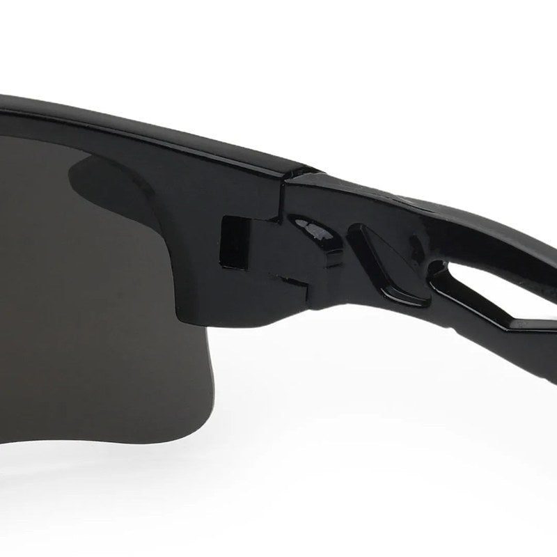 Griffey Black/Blue/Blue Medium Half Rim Shield Sports Sunglasses for Men & Women — Hashtag Eyewears