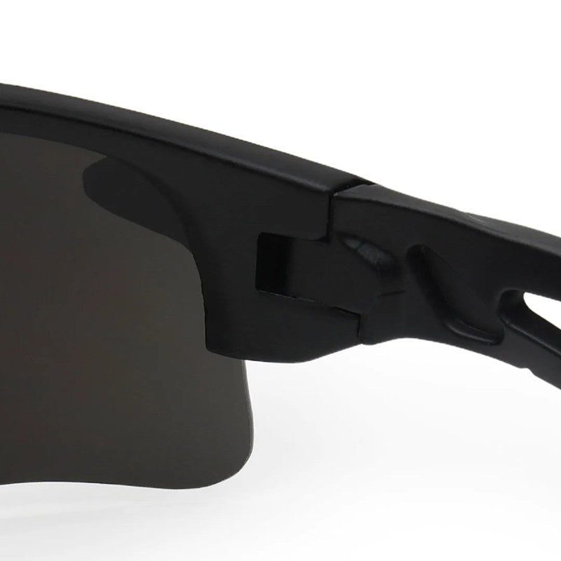 Griffey Black/Blue/Red Medium Half Rim Shield Sports Sunglasses for Men & Women — Hashtag Eyewears