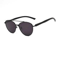 Gyron | Black Medium Full Rim Aviator Sunglasses for Men [UV-protected]
